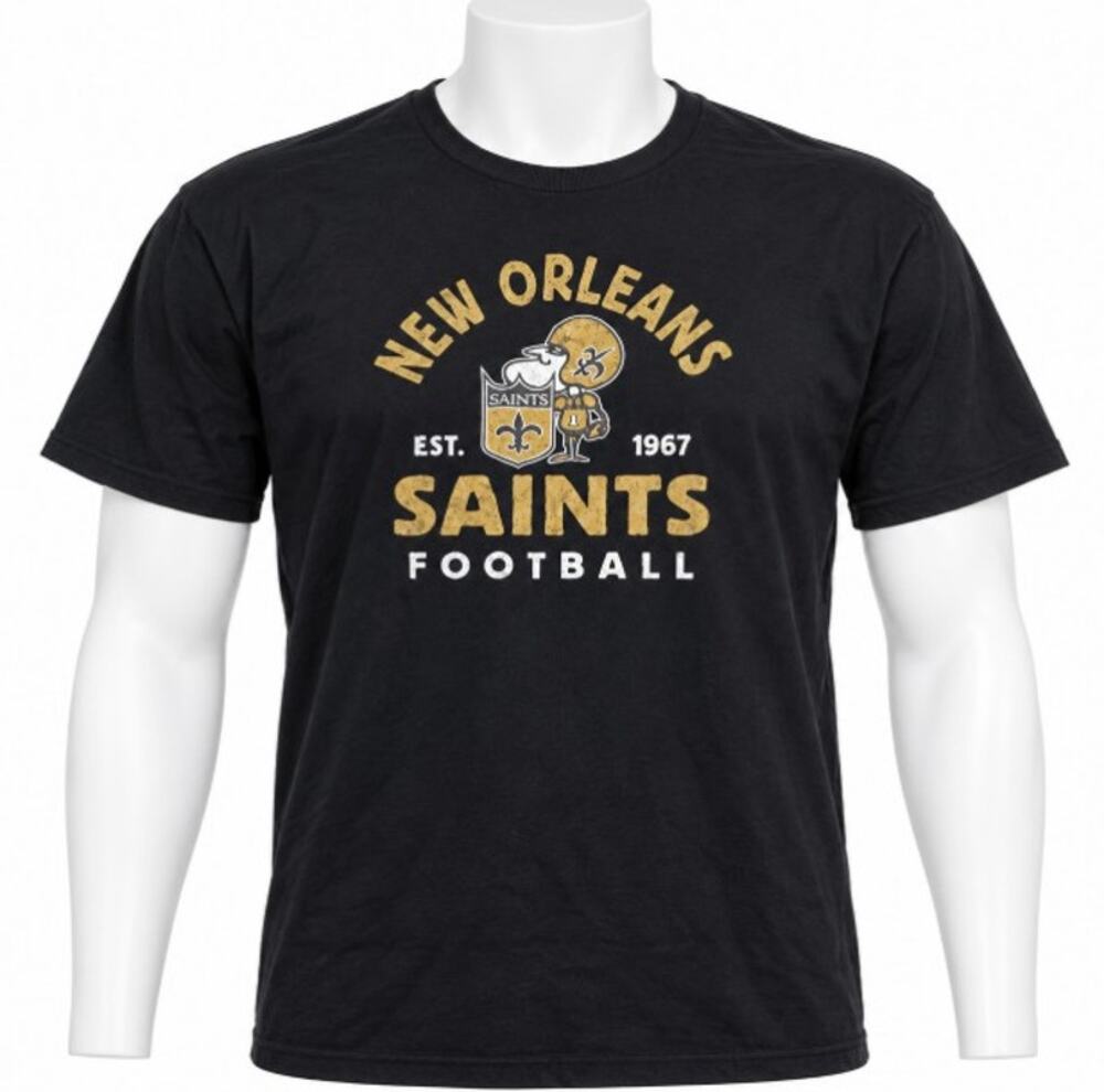 Fanatics New Orleans Saints NFL Football Black Graphic T Shirt Mens XL pre owned